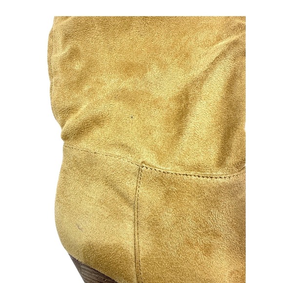 Jessica Simpson Helveta 2 Wedge Boot Tan Suede Size 6.5 Slouch Zip - Picture 8 of 12